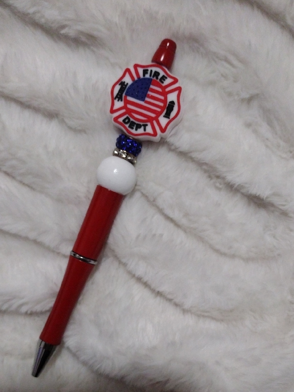 Red Fire Dept Decorative Ballpoint Pen - Unbranded